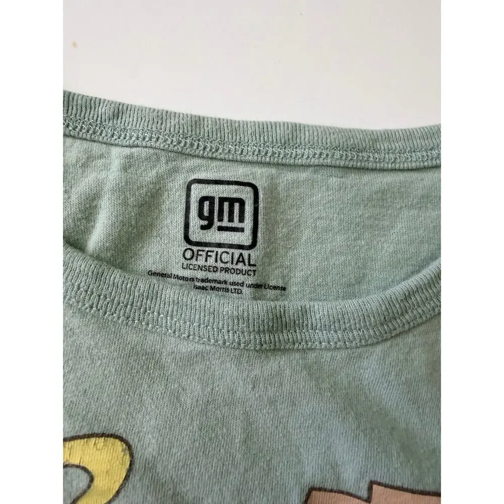 OshKosh B'gosh Girls Green Camaro Graphic Tee Size 8